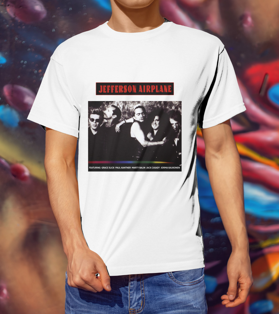 Jefferson Airplane Featuring Grace Slick Paul Kantner Marty Balin Jack Casady Jorma Kaukonen T-Shirt