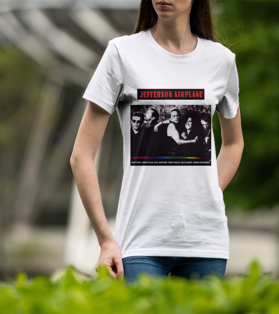 Jefferson Airplane Featuring Grace Slick Paul Kantner Marty Balin Jack Casady Jorma Kaukonen T-Shirt