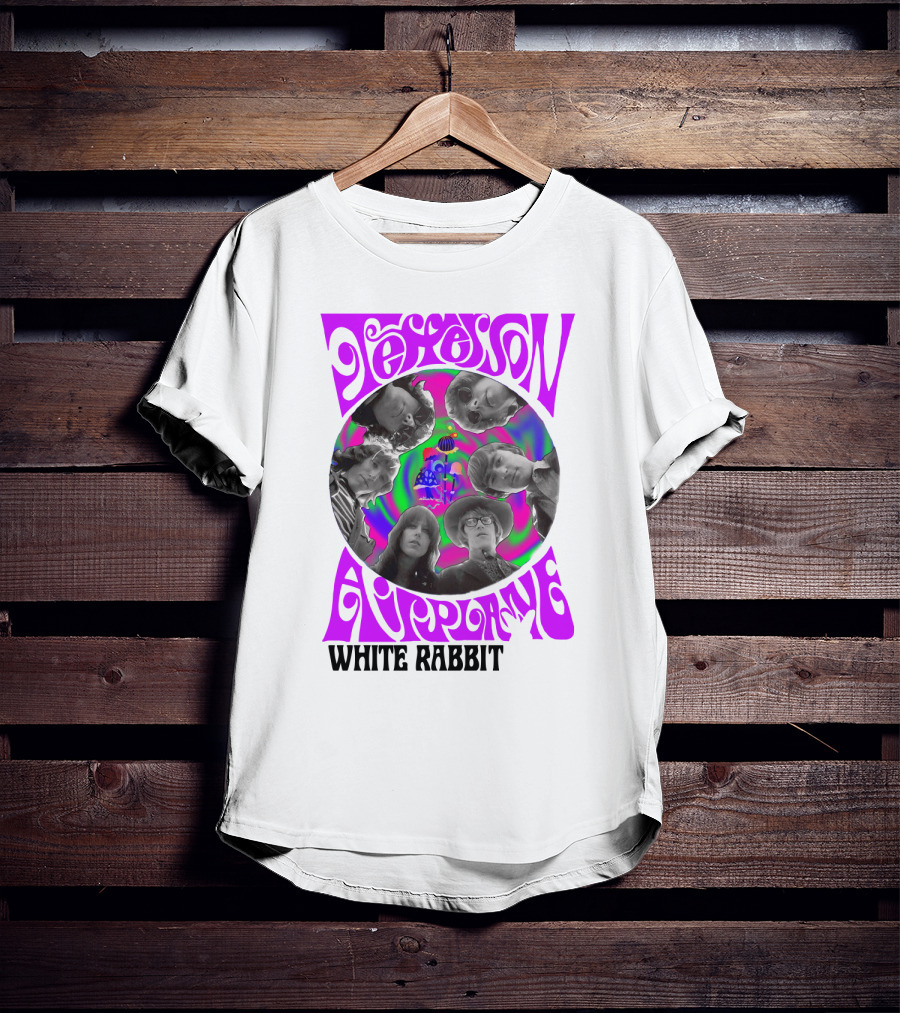 Jefferson Airplane White Rabbit Psychedelic Album Cover T-Shirt