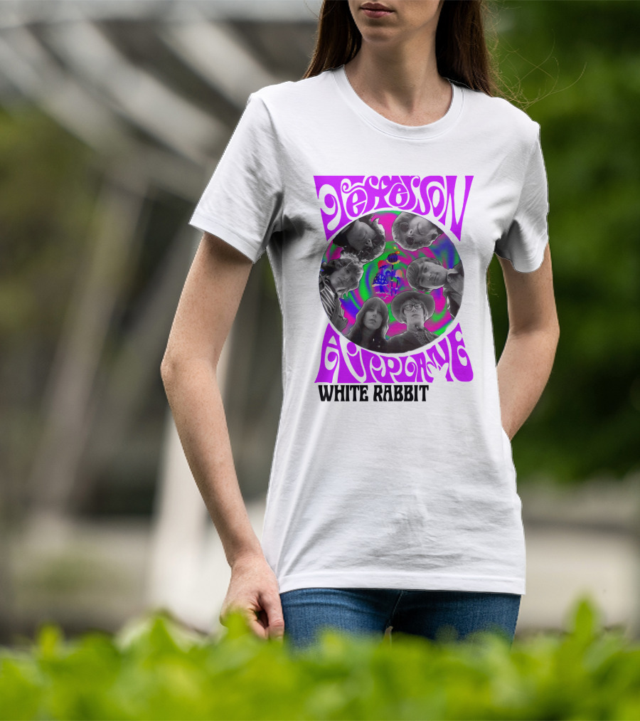 Jefferson Airplane White Rabbit Psychedelic Album Cover T-Shirt