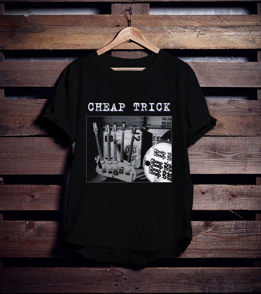 Cheap Trick Guitar And Drum Set T-Shirt