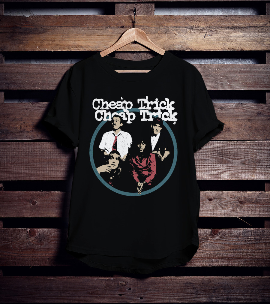 Cheap Trick Band Portrait Circle T-Shirt