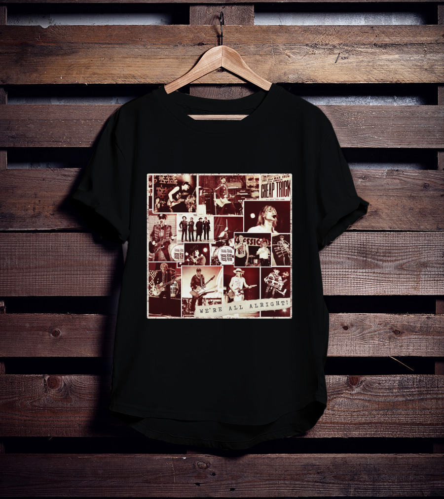 Cheap Trick We're All Alright! Collage Poster T-Shirt