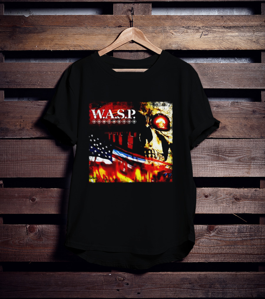 W.a.s.p. American Flag Skull T-Shirt