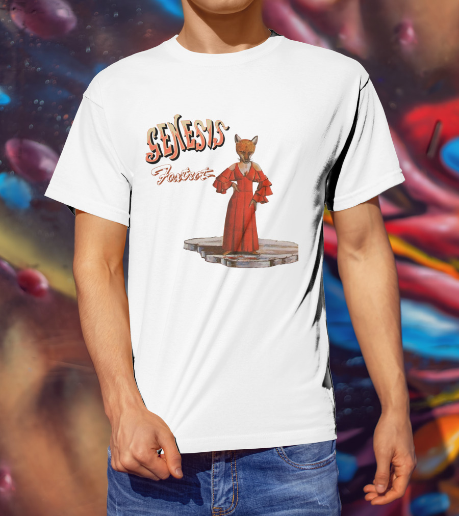 Genesis Foxtrot Fox In Red Dress On Stage T-Shirt