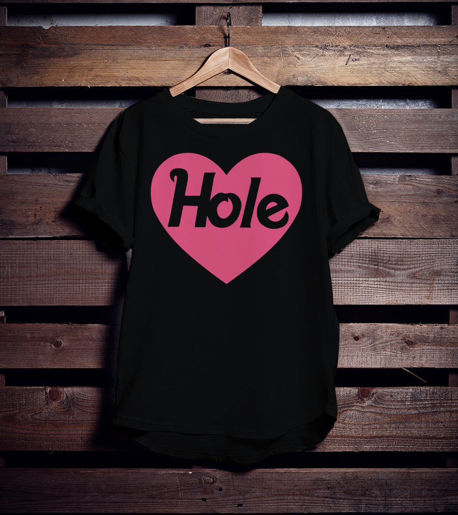 Hole Heart Logo Pink T-Shirt