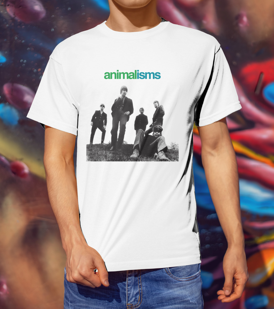 Animalisms Album 1966 Black And White Band Members T-Shirt