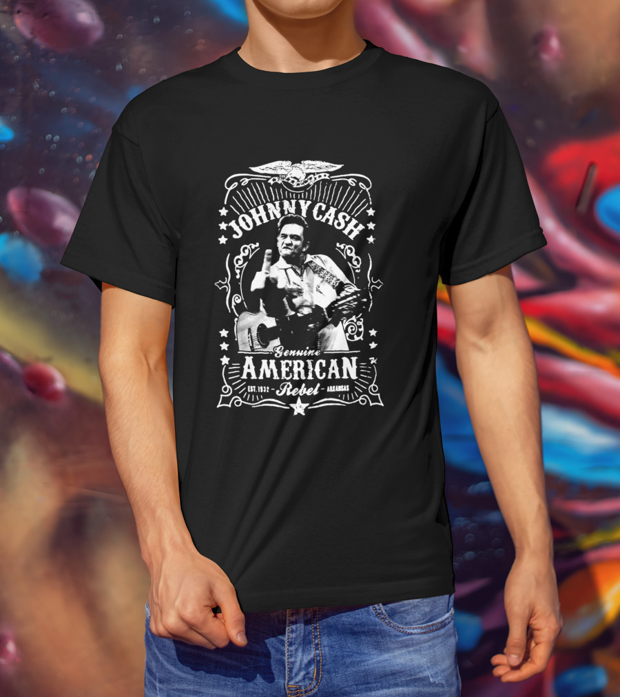 Johnny Cash Genuine American Rebel Est. 1932 Arkansas T-Shirt