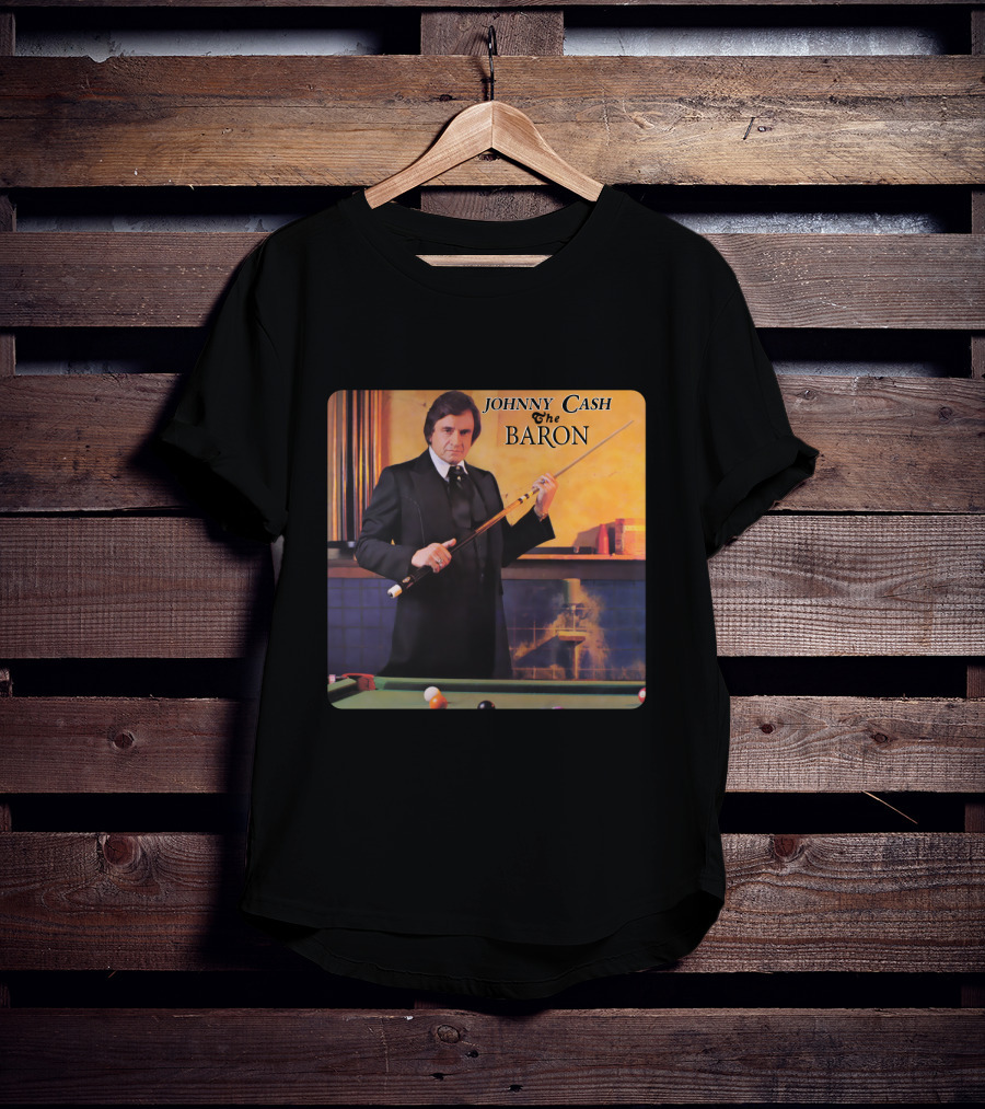 Johnny Cash The Baron Billiards Album Cover T-Shirt