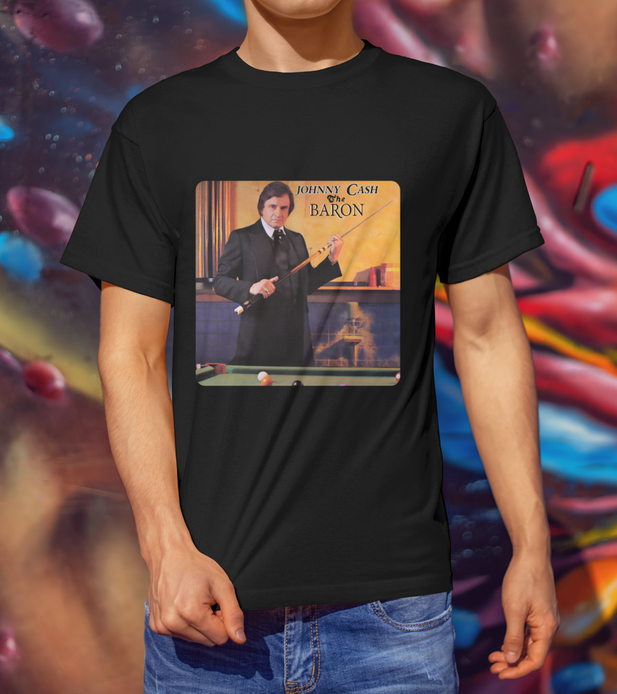 Johnny Cash The Baron Billiards Album Cover T-Shirt