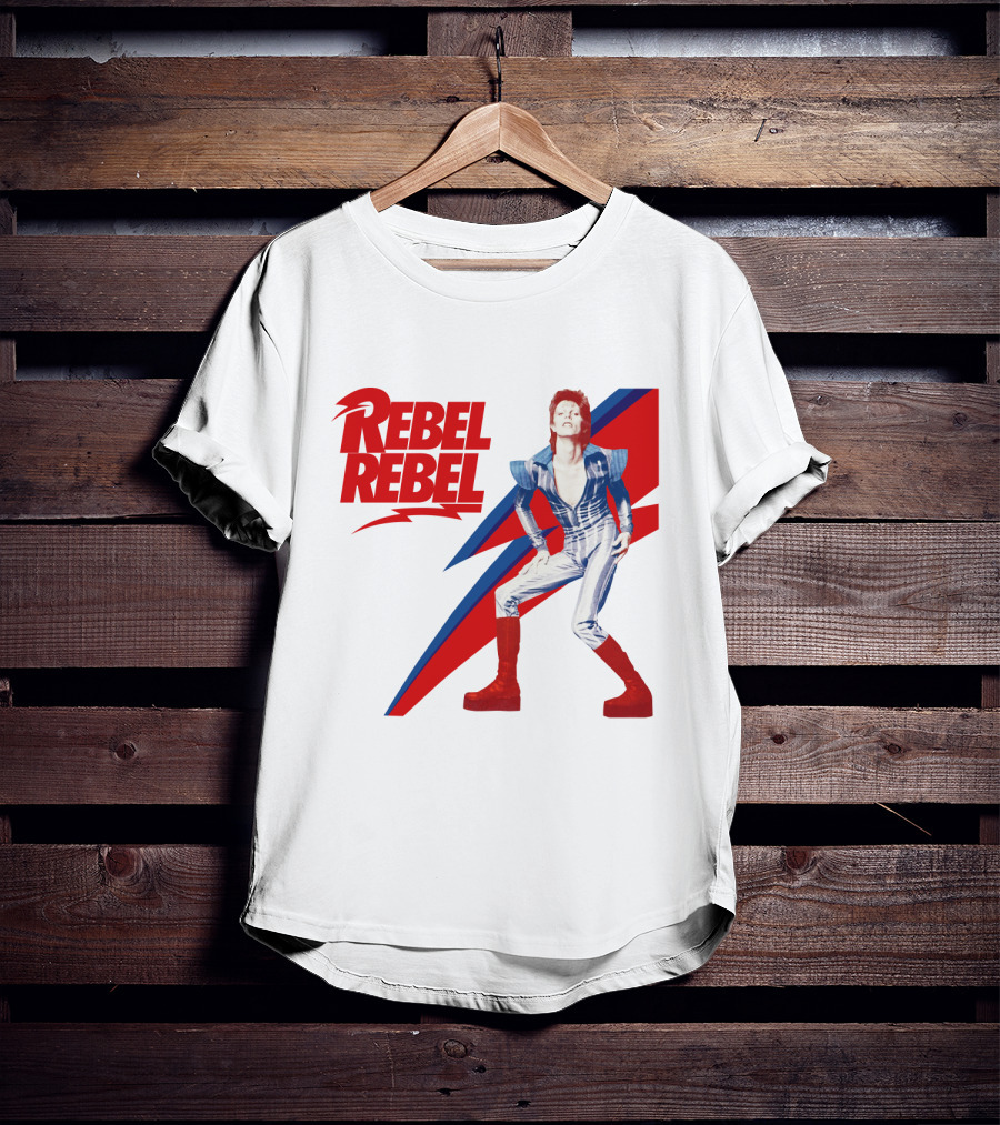 Rebel Rebel Iconic Lightning Bold Style T-Shirt
