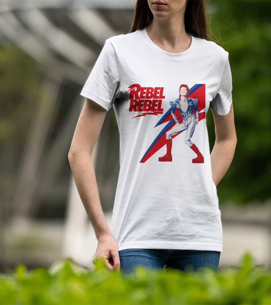 Rebel Rebel Iconic Lightning Bold Style T-Shirt