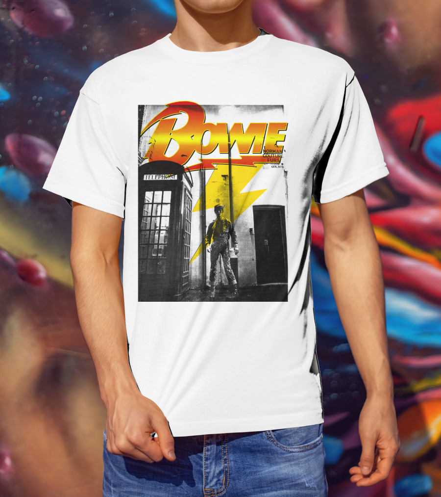 Bowie Norman Couture Furs Telephone Box Lightning Bolt T-Shirt