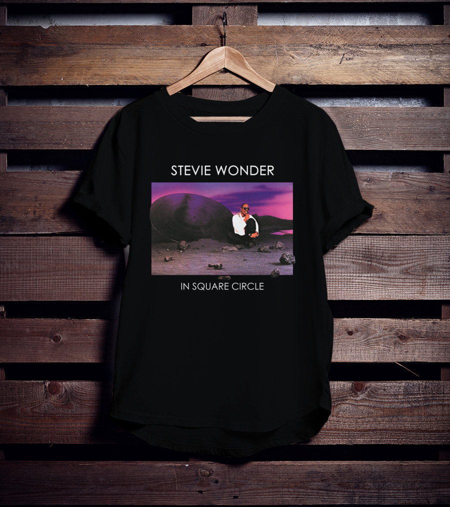 Stevie Wonder In Square Circle T-Shirt
