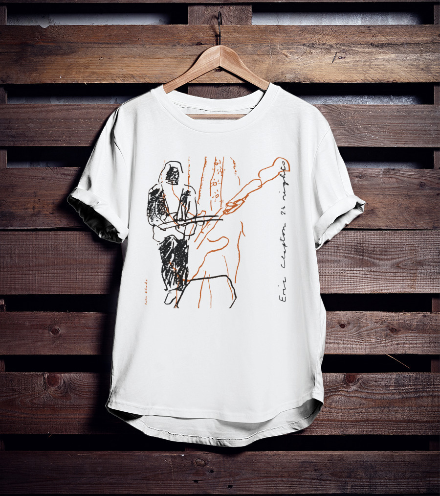 Eric Clapton 24 Nights Line Sketch T-Shirt