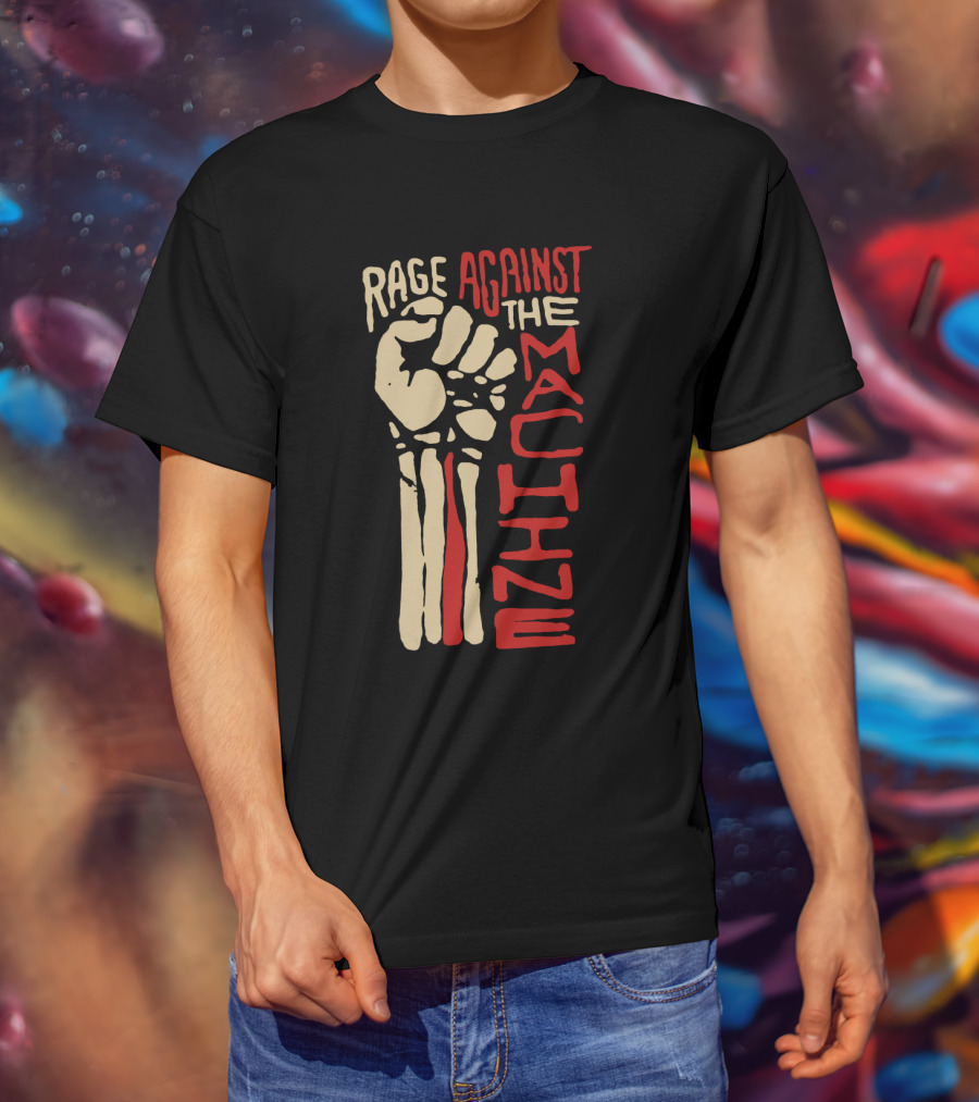 Rage Against The Machine Fist Skeleton T-Shirt