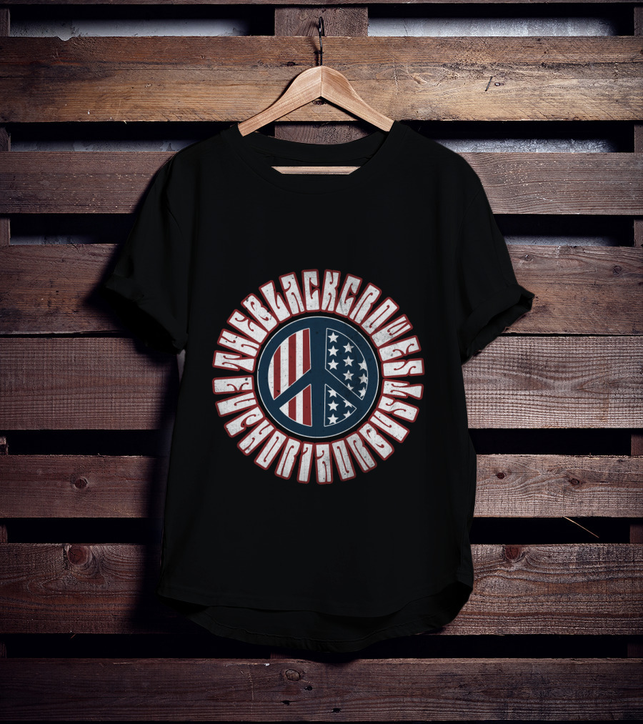 The Black Crowes Retro American Peace Flag Vintage Style T-Shirt