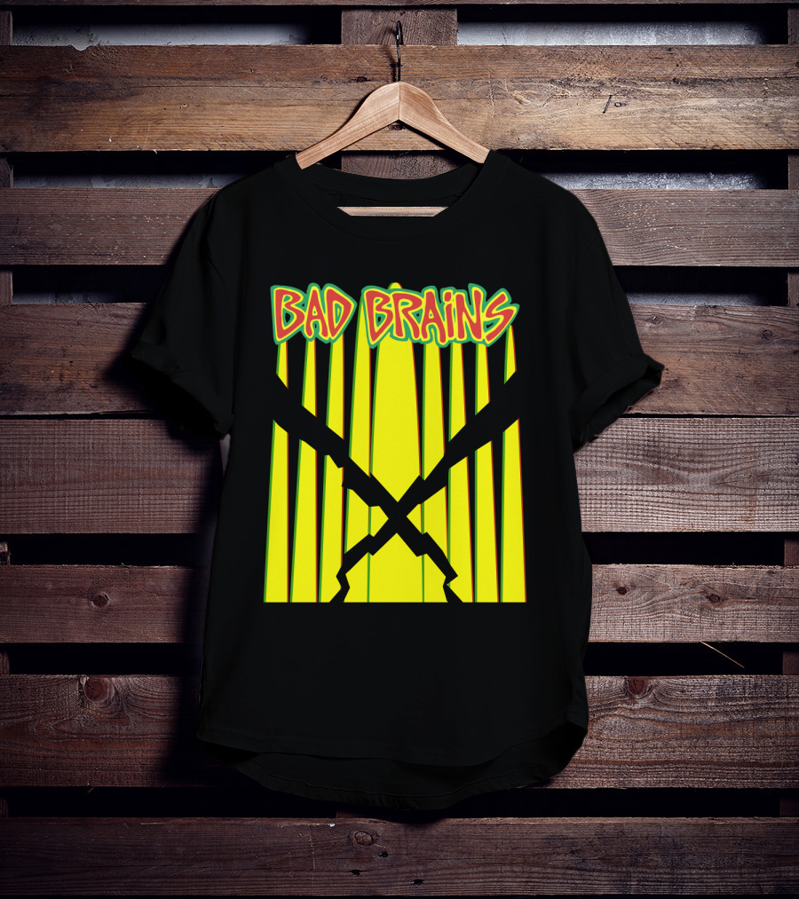 Bad Brains Yellow Stripes With Red And Green T-Shirt