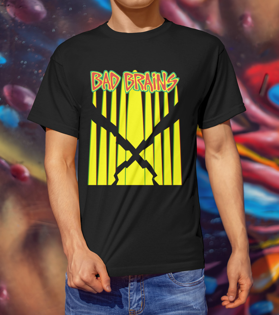 Bad Brains Yellow Stripes With Red And Green T-Shirt