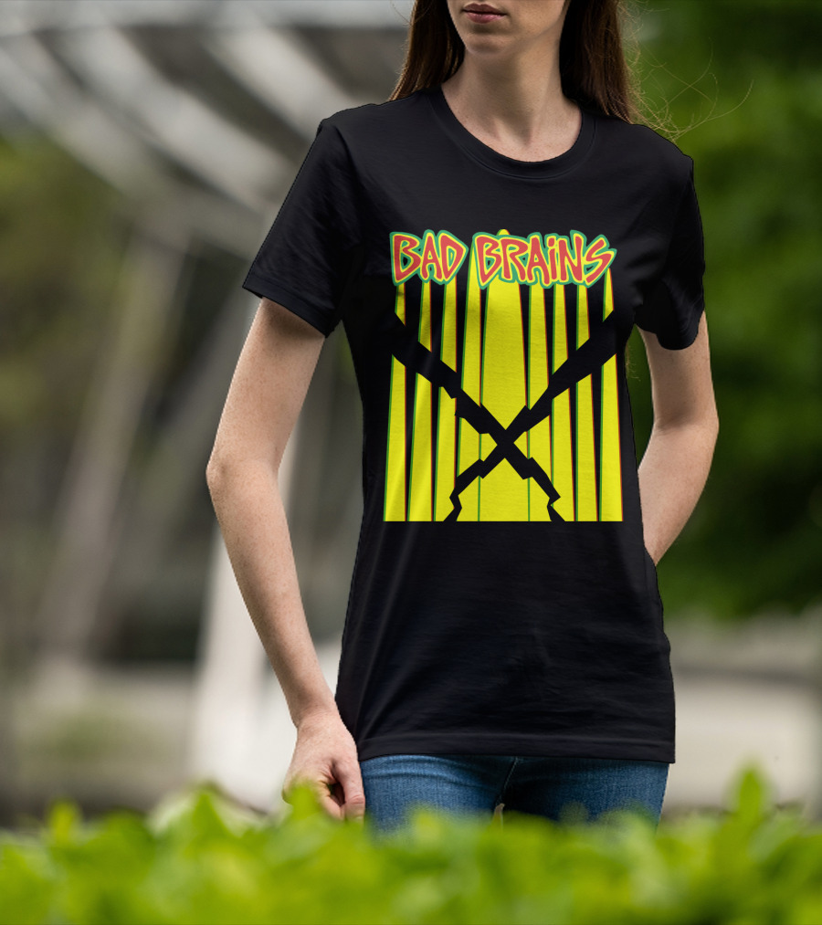 Bad Brains Yellow Stripes With Red And Green T-Shirt