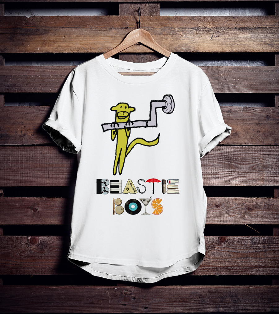 Beastie Boys Monkey And Pipe With Iconic Letters T-Shirt