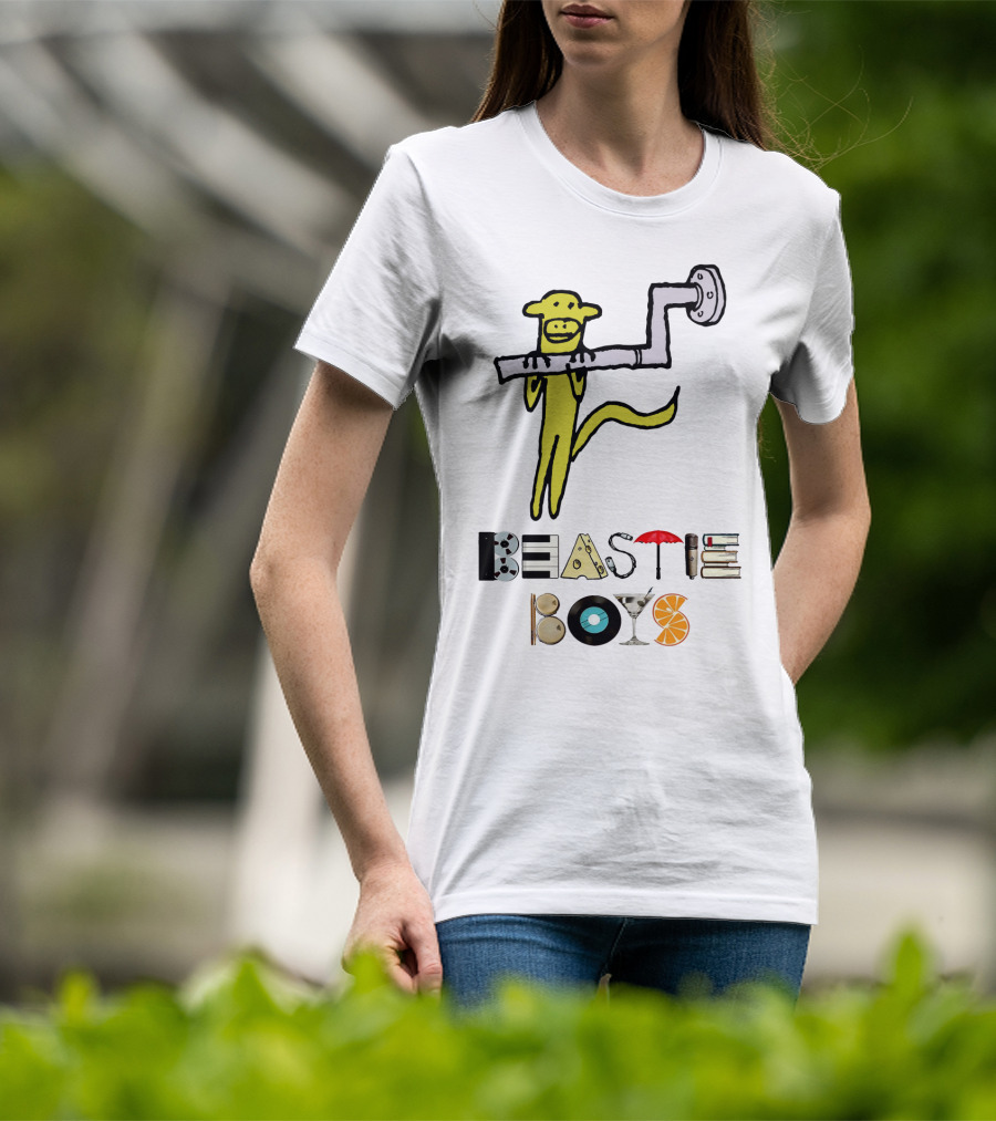 Beastie Boys Monkey And Pipe With Iconic Letters T-Shirt