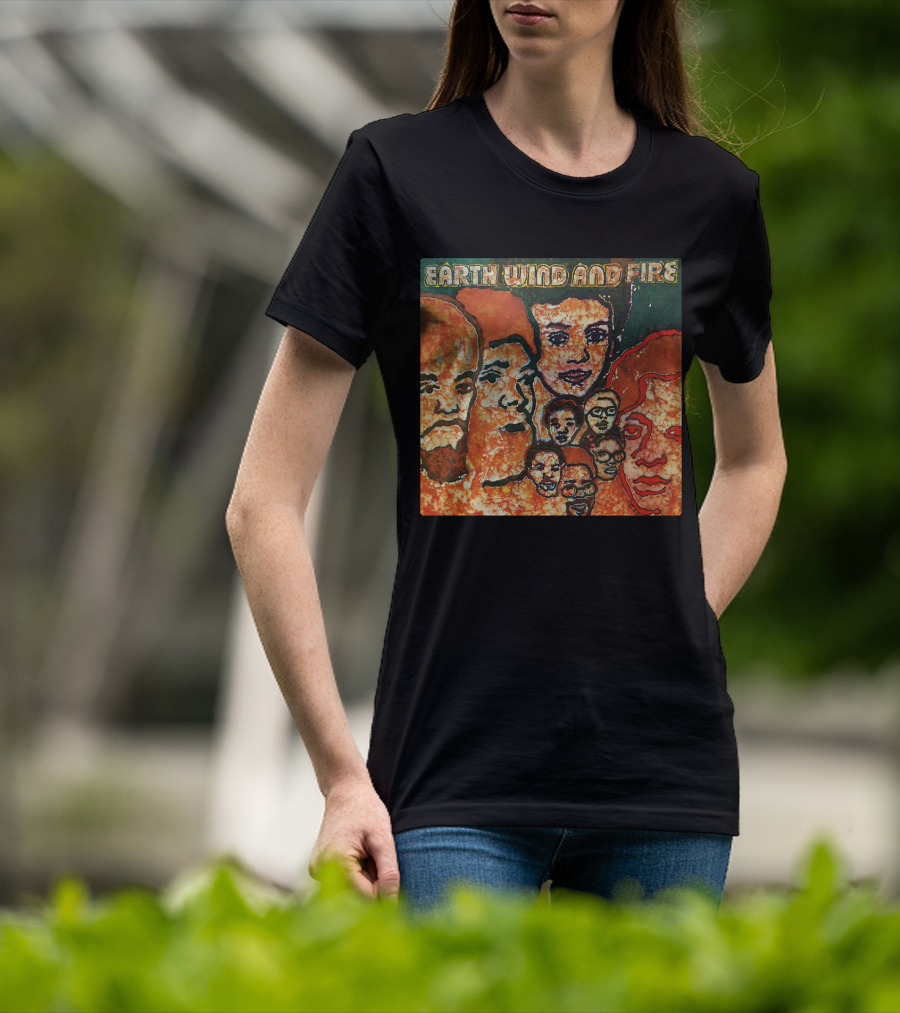 Earth Wind And Fire Album Cover Art Faces T-Shirt