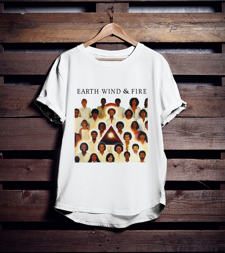 Earth Wind & Fire Classic Band Photo Collage T-Shirt