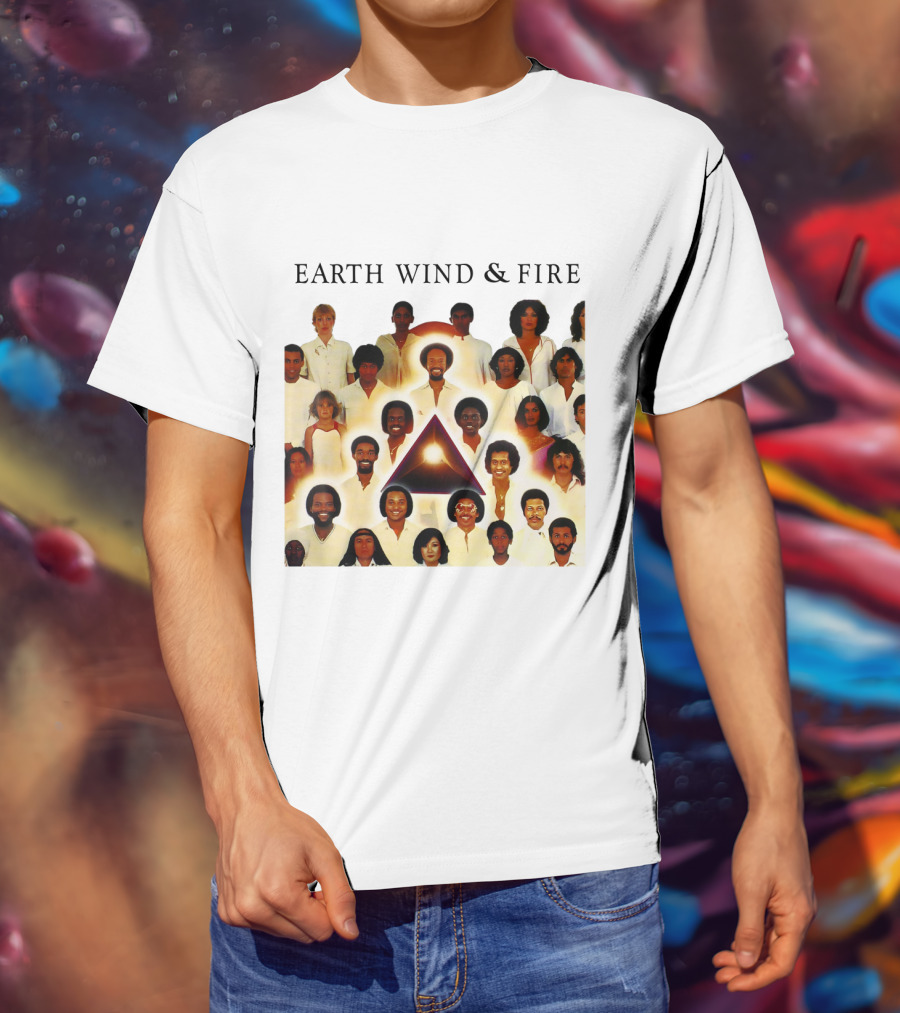Earth Wind & Fire Classic Band Photo Collage T-Shirt