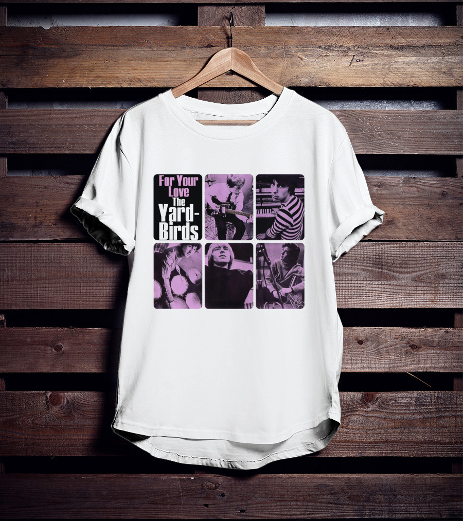 For Your Love The Yardbirds Retro Music Collage T-Shirt