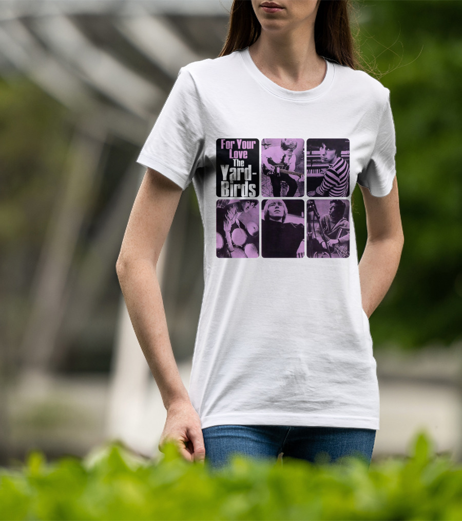 For Your Love The Yardbirds Retro Music Collage T-Shirt