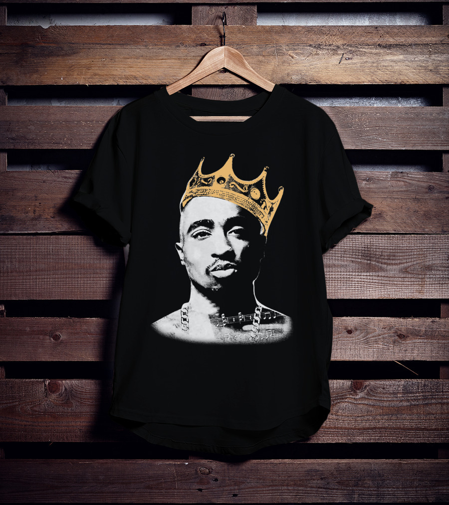 King Tupac Shakur Wearing Crown Tpsk T-Shirt