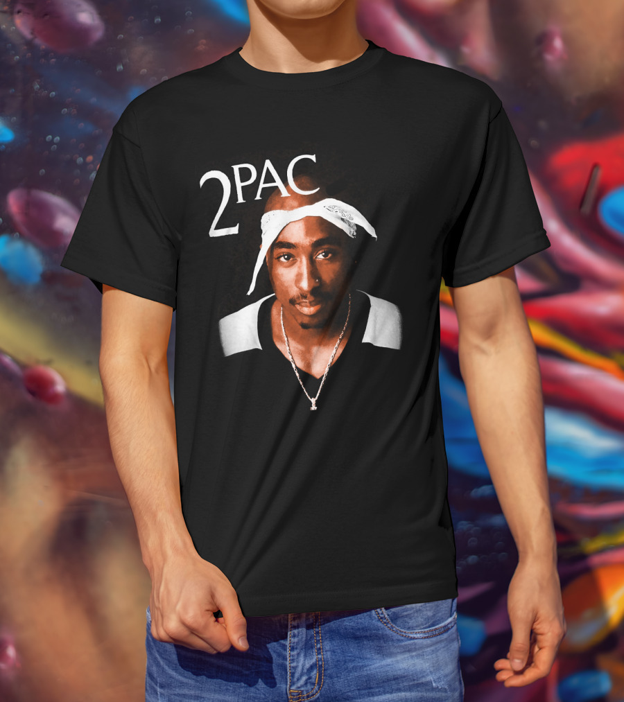 2Pac Bandana Portrait T-Shirt