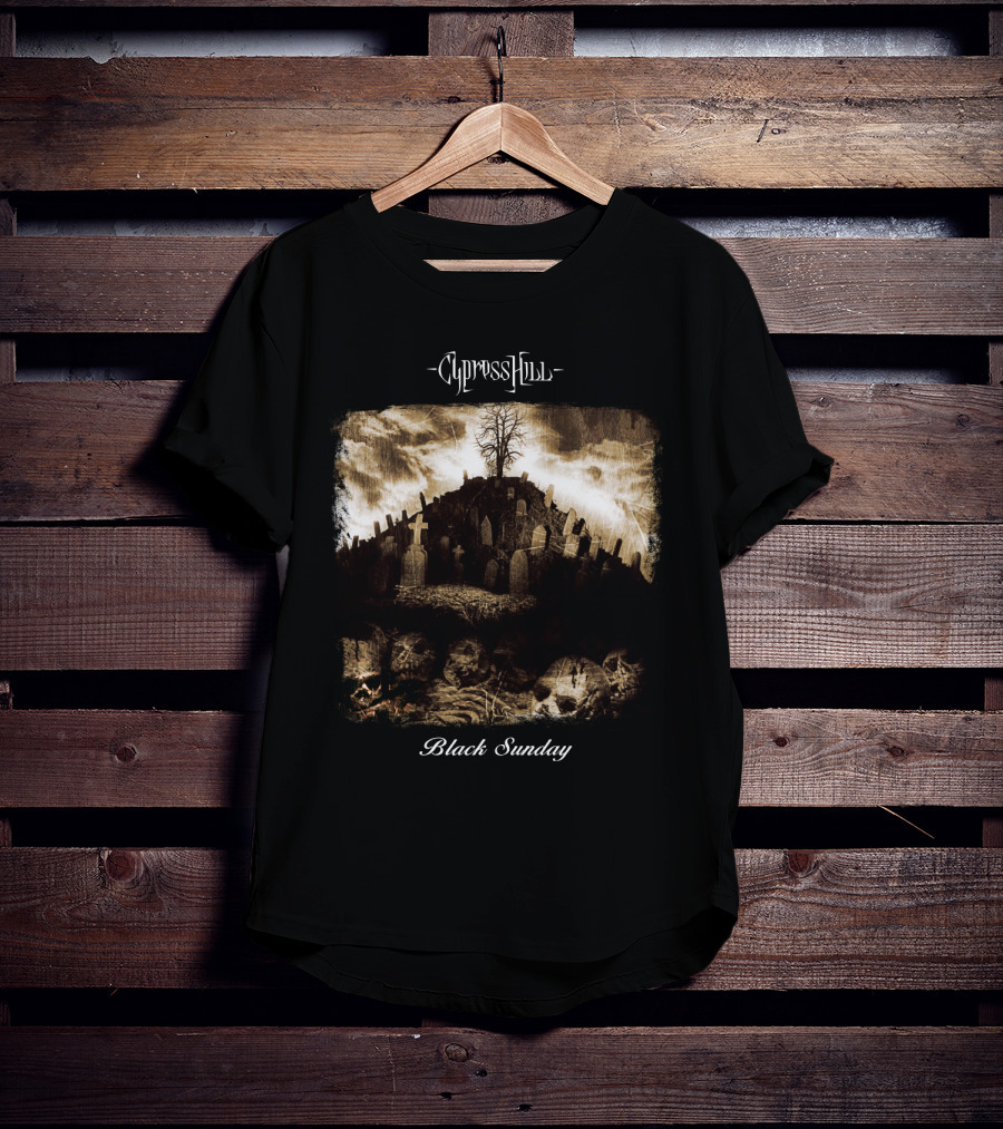 Cypress Hill Black Sunday Graveyard Scene T-Shirt