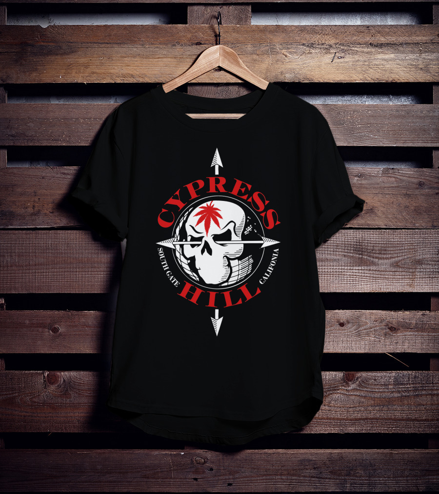 Cypress Hill South Gate California Skull And Arrow T-Shirt