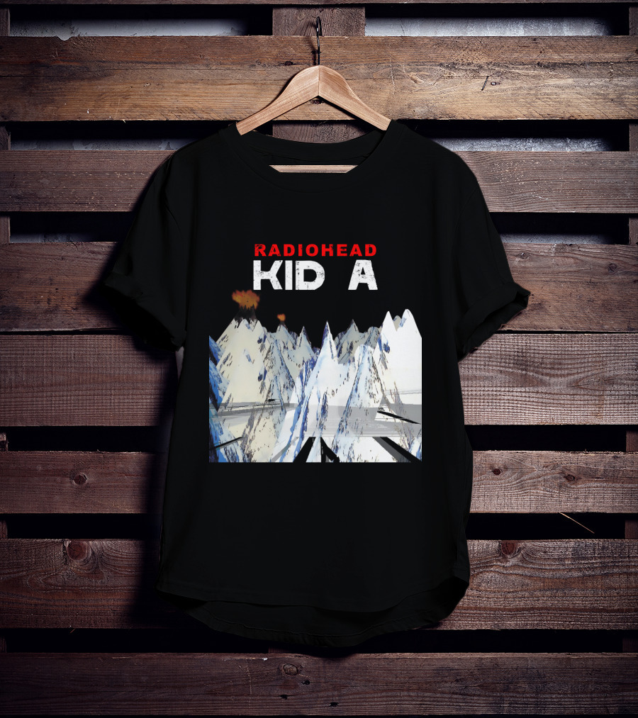 Radiohead Kid A Snow-Capped Mountain Explosion Scene T-Shirt