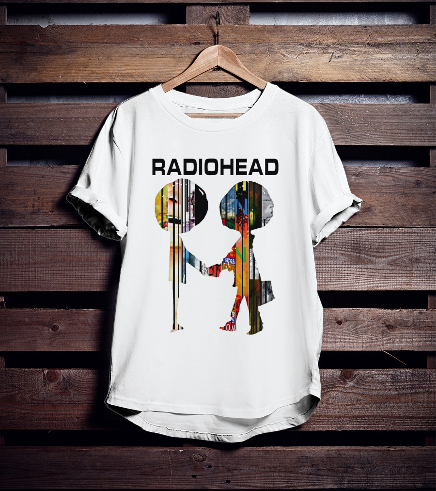 Radiohead Album Artwork Silhouettes Collage T-Shirt