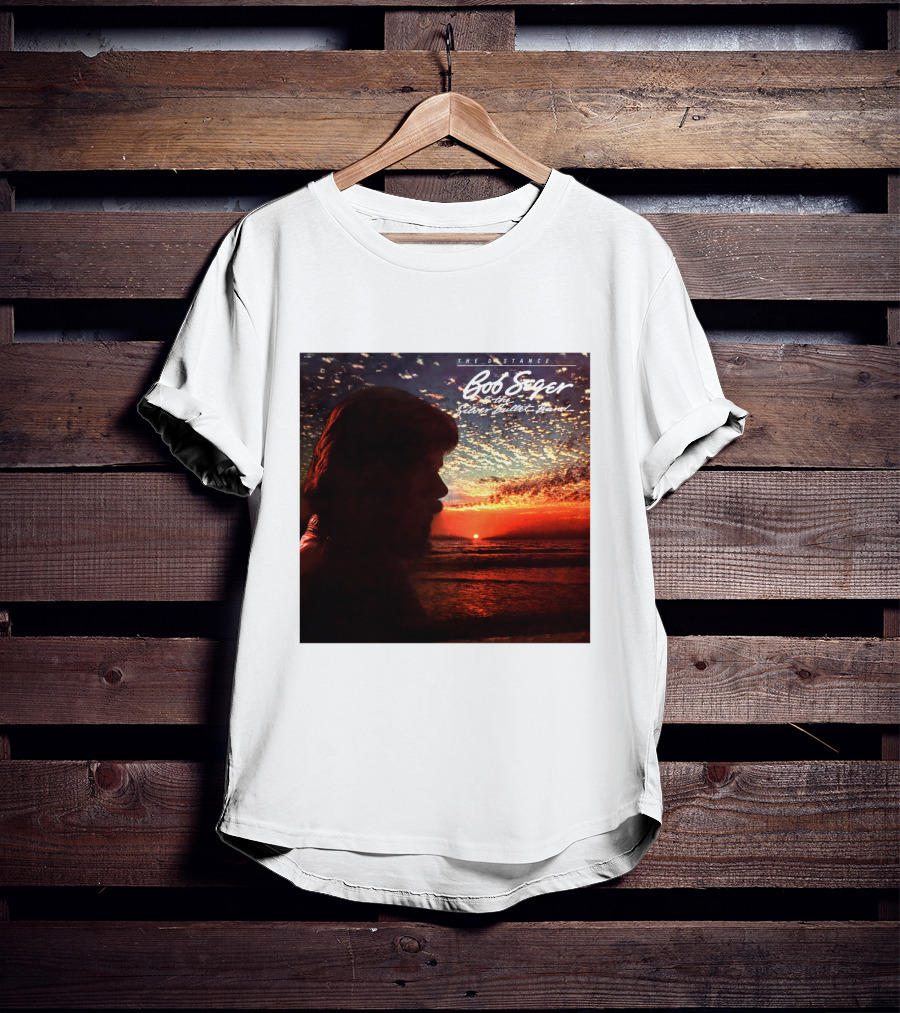 Bob Seger Against The Wind The Distance Album Cover Sunset Silhouette T-Shirt