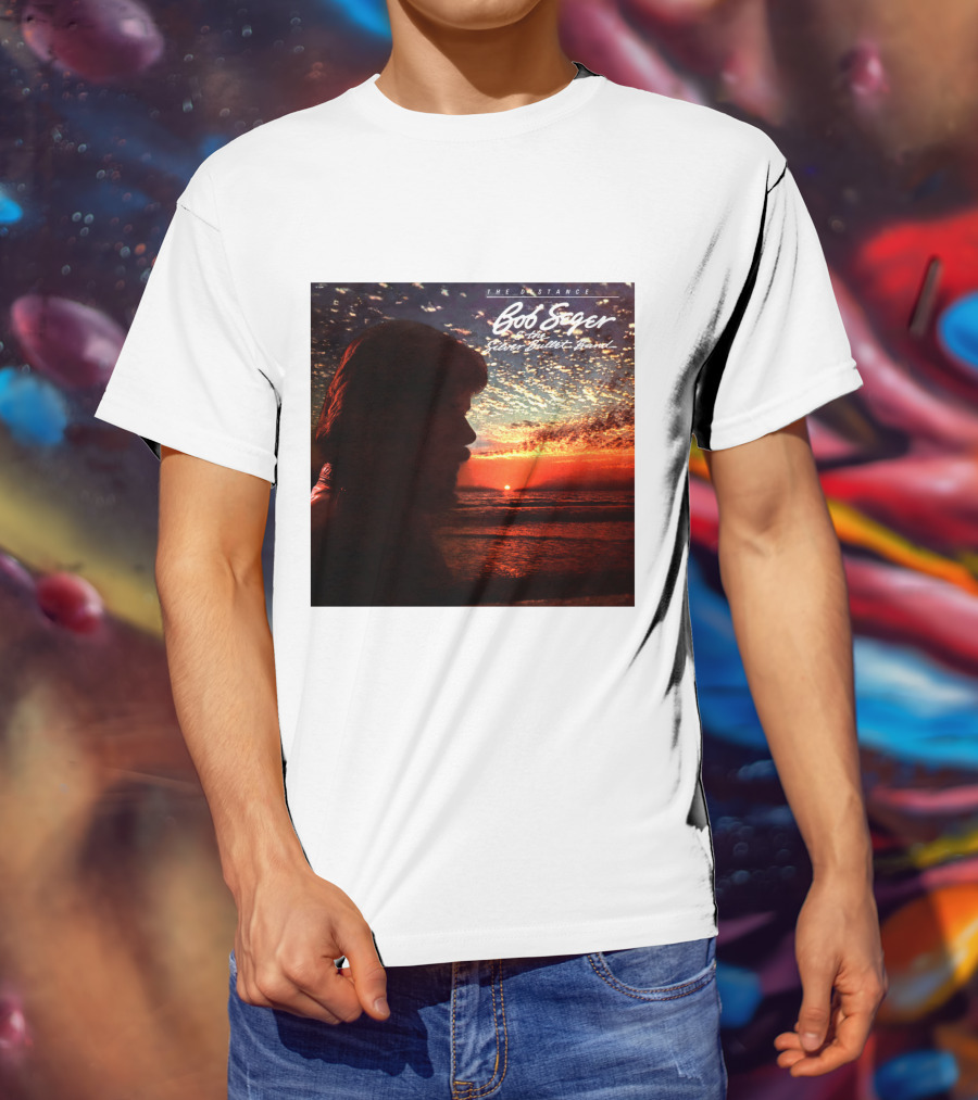 Bob Seger Against The Wind The Distance Album Cover Sunset Silhouette T-Shirt