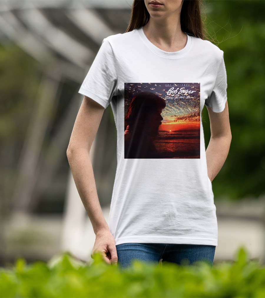 Bob Seger Against The Wind The Distance Album Cover Sunset Silhouette T-Shirt