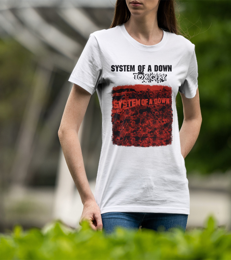 System Of A Down Toxicity Album Cover Red T-Shirt