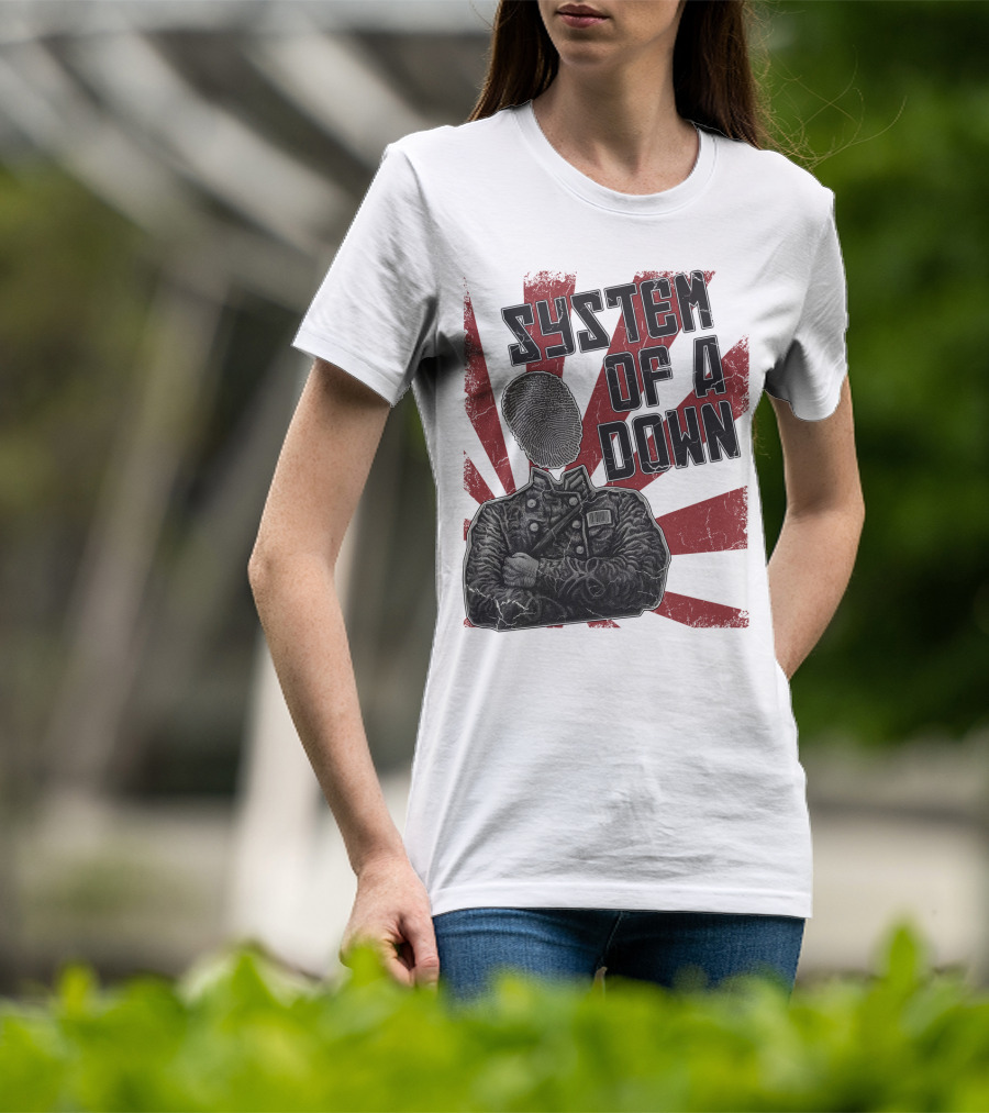 System Of A Down Fingerprint Face Soldier T-Shirt