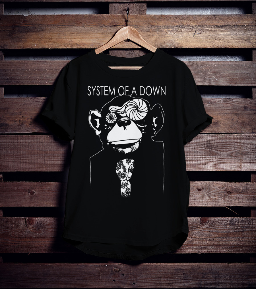 System Of A Down Optical Spiral Monkey T-Shirt