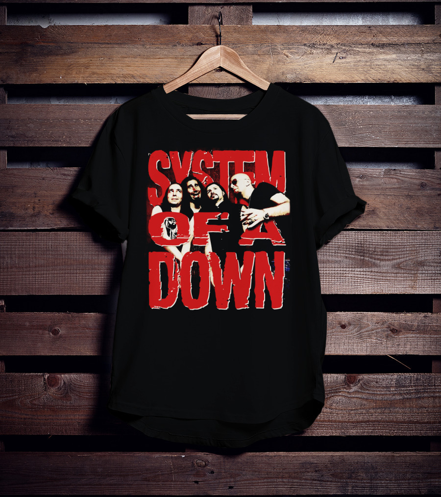 System Of A Down Band Members Red T-Shirt