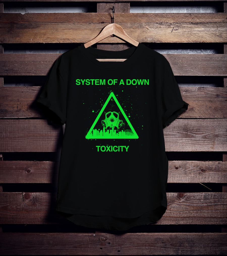 System Of A Down Toxicity Gas Mask Triangle T-Shirt