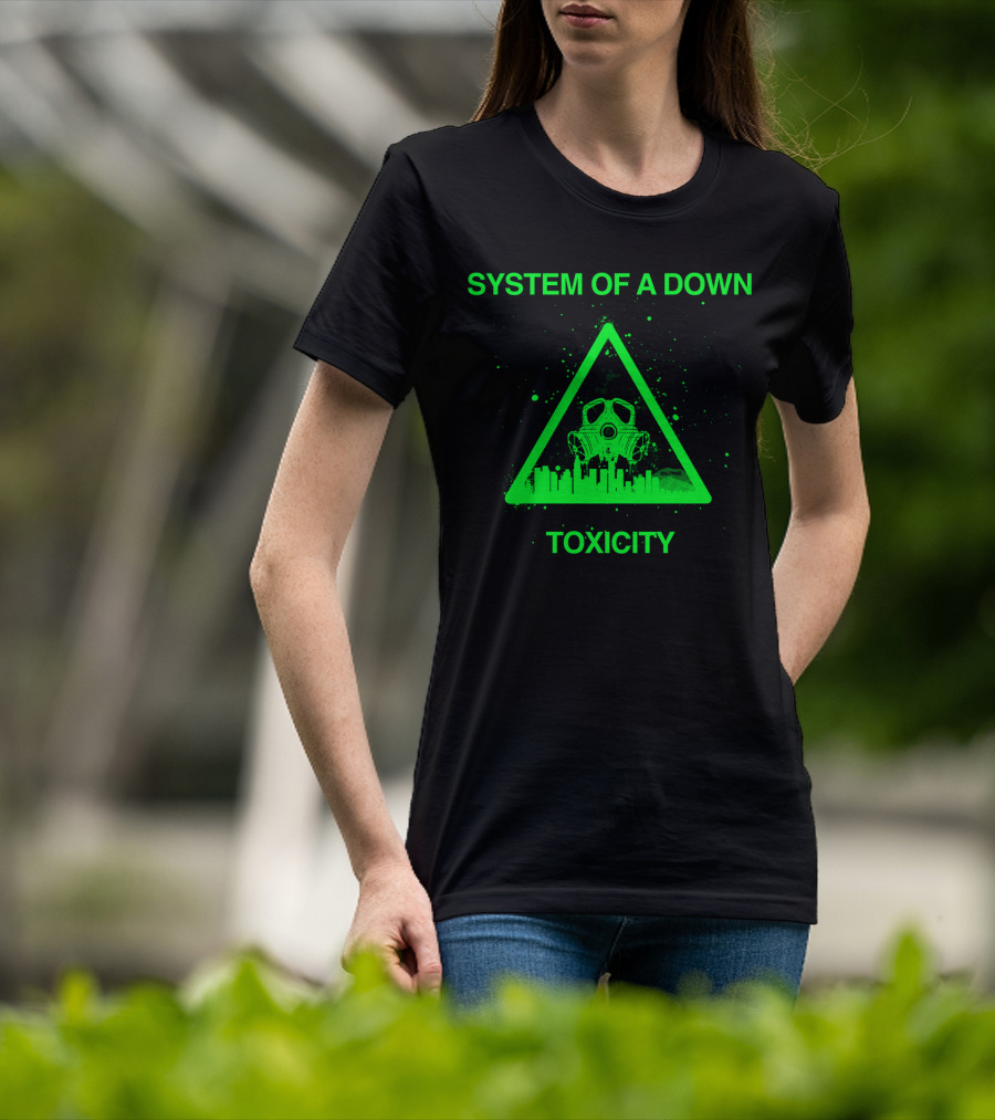 System Of A Down Toxicity Gas Mask Triangle T-Shirt