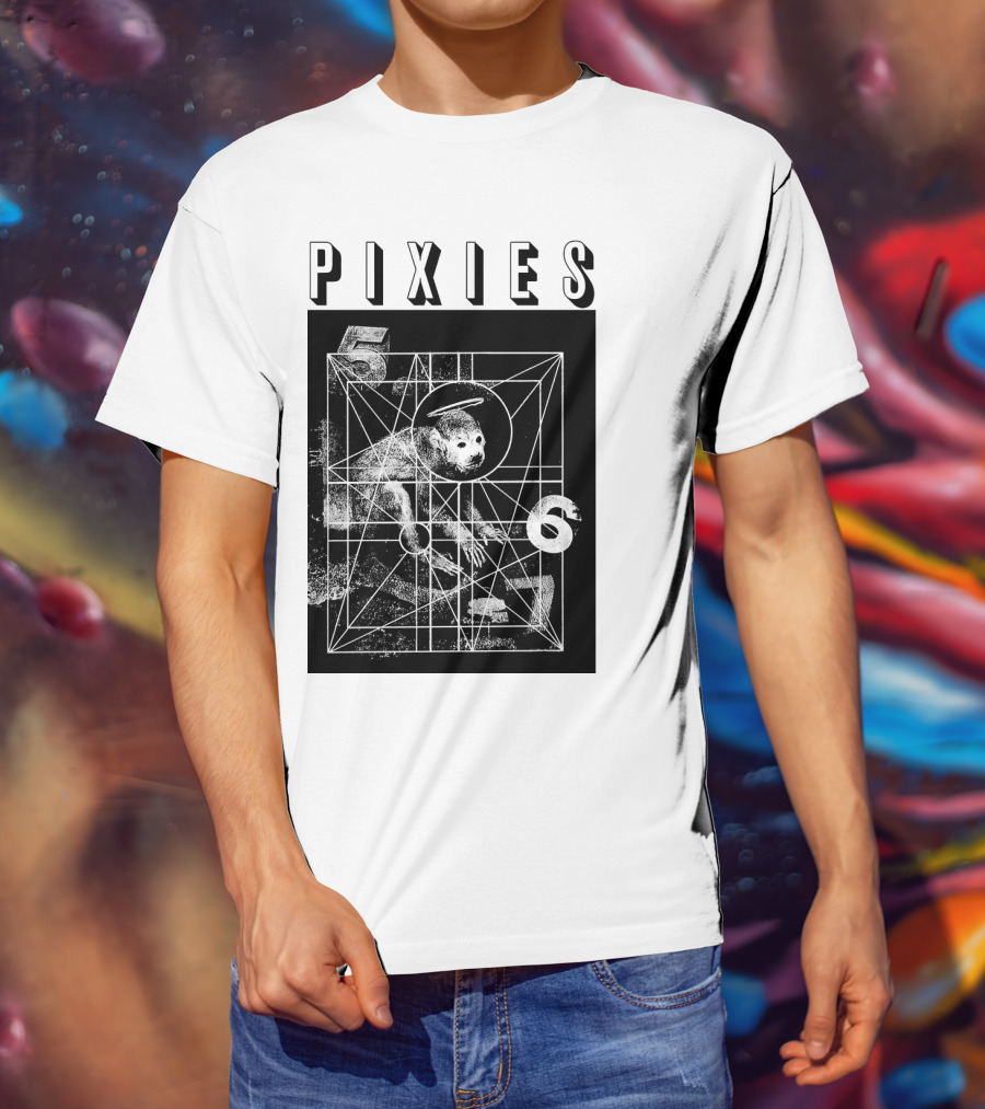 Pixies Geometric Monkey Design 567 T-Shirt