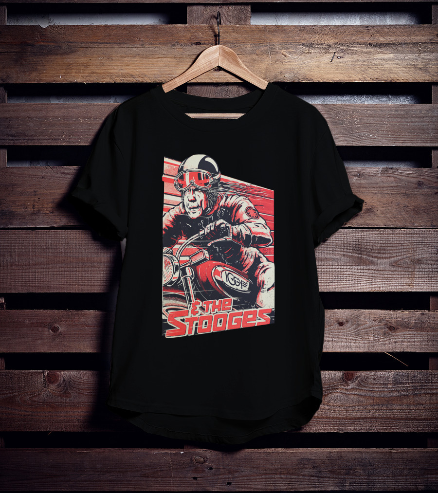 Iggy & The Stooges Motorcycle Racer Retro Art T-Shirt