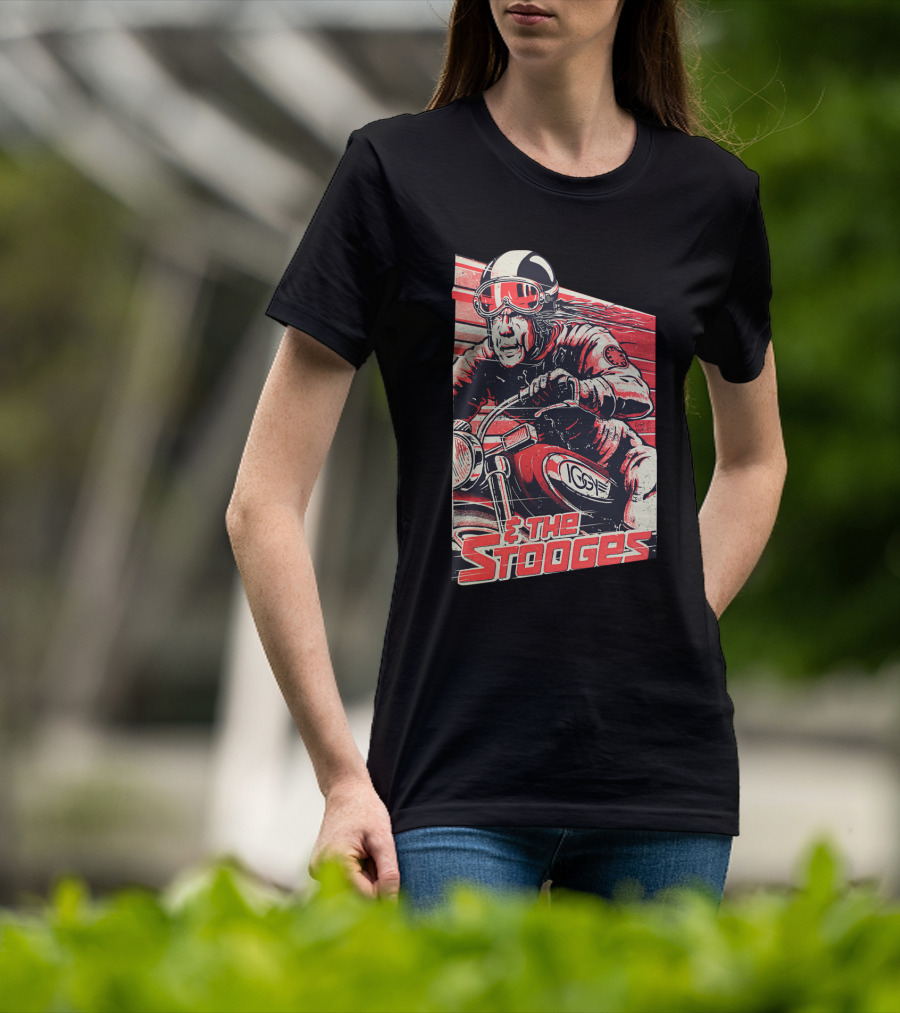Iggy & The Stooges Motorcycle Racer Retro Art T-Shirt