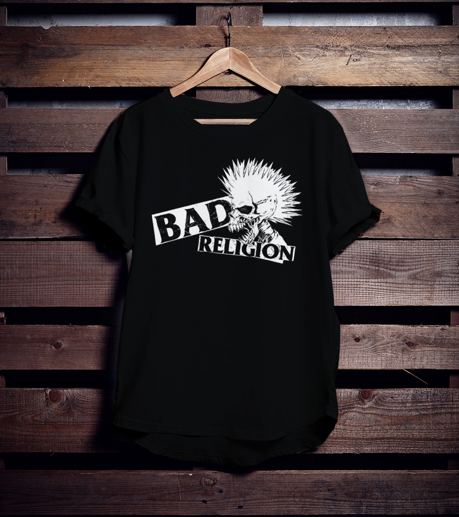 Bad Religion Punk Skull Mohawk T-Shirt